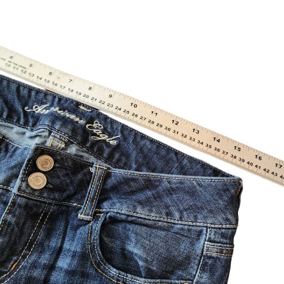 American Eagle Outfitters Jeans Women's Size 10 Blue Stretch Flare Artist - Picture 3 of 16